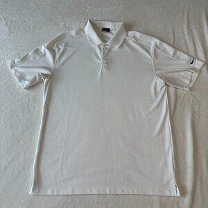 Nike Golf FitDry XL White Polo